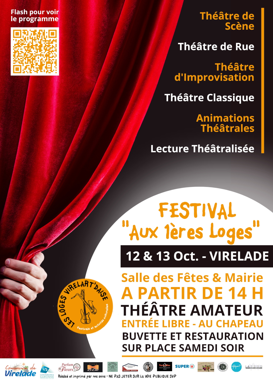 Affiche Festival Aux 1ères Loges Edition 2024 - Les Loges Virelart'daise - Virelade